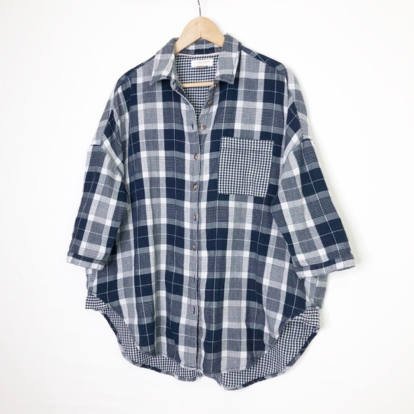 Anthropologie Pilcro plaid button-down oversize shirt - Picture 9 of 9
